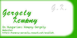 gergely kempny business card